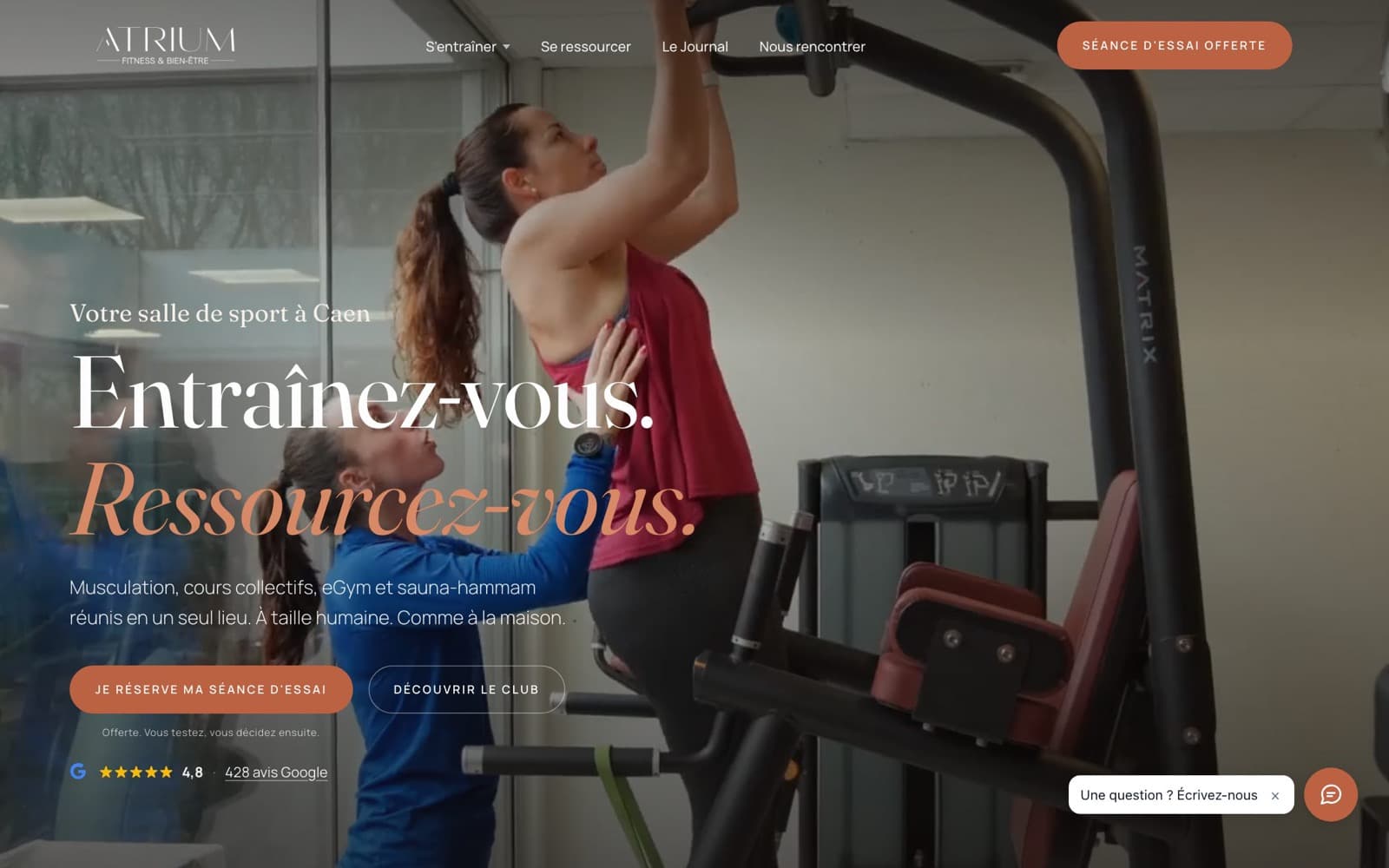 Le site d’Atrium, que j’ai construit.